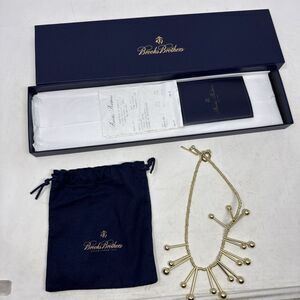 Brooks Brothers Women's Gold Tone Statement Bib Necklace Orig. $398